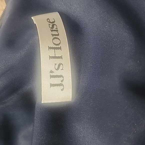 JJ's House A Line Chiffon Mother Of The Bride Formal Dark Blue Dress. 16 - Picture 12 of 14